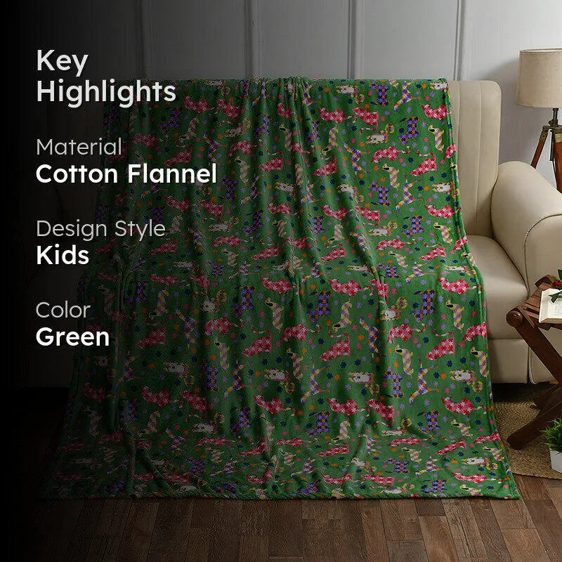 Soft Kitty Kids Throw - Green media 2