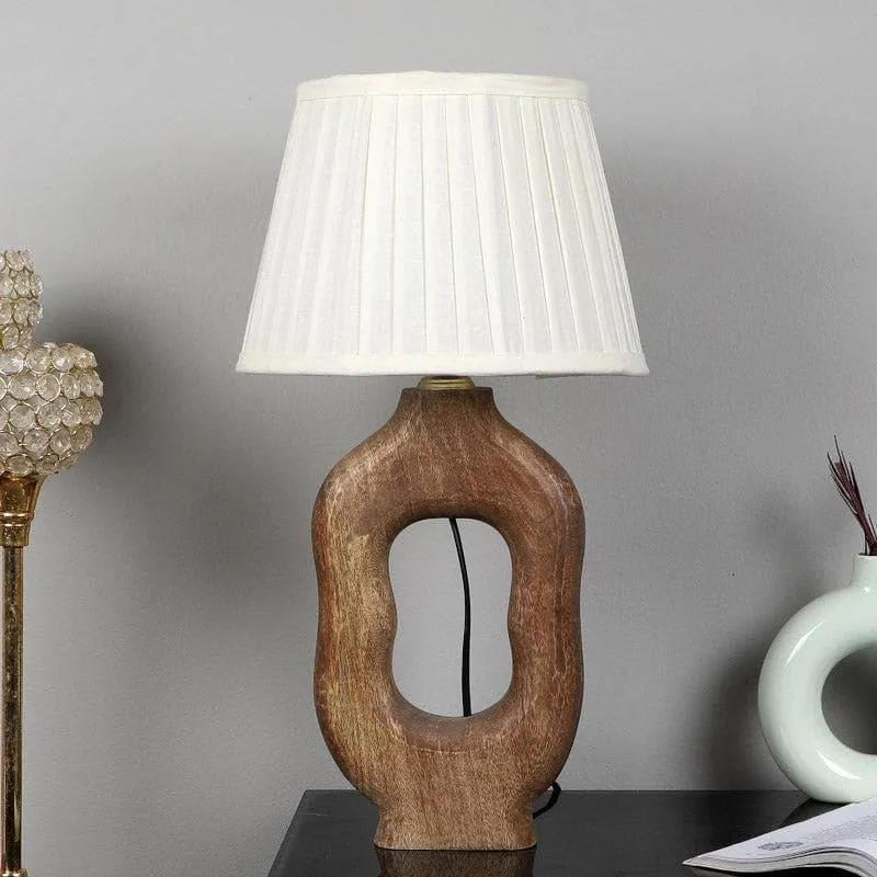 Vesara Myna Fabric Table Lamp - Beige,Brown media 3