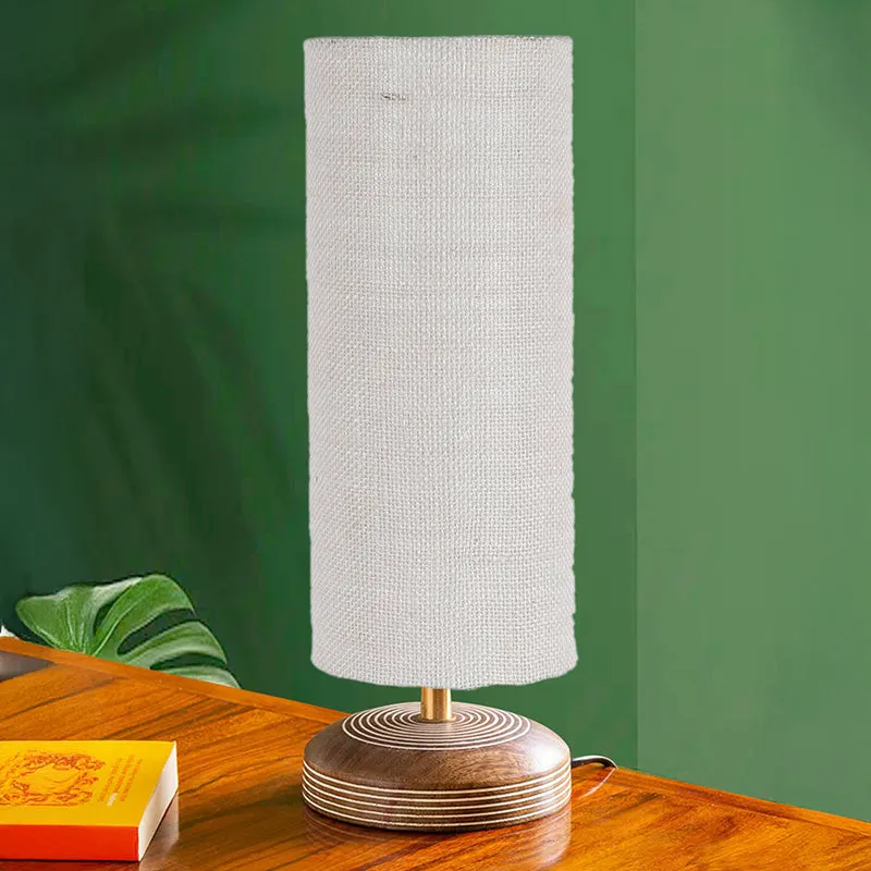 Savera Siera Fabric Table Lamp - Grey,Brown media 3