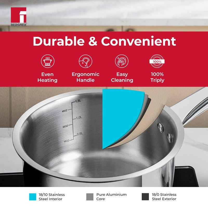 Bergner Induction Safe Saucepan - 2200ml/7 Inches media 8