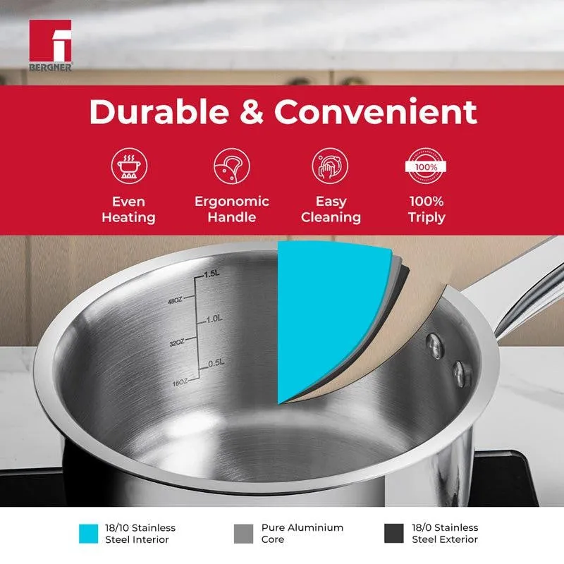 Bergner Induction Safe Saucepan - 2200ml/7 Inches media 8