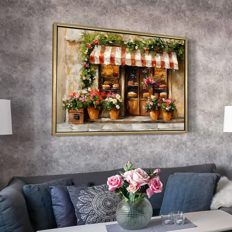 Floral Window Canvas Wall Painting With Frame media 6