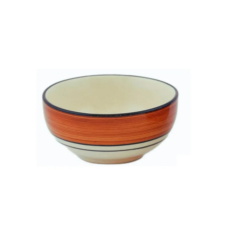 Nibble Ceramic Snack Bowls (Red,White, 200 mL Each) - Set Of Six media 4