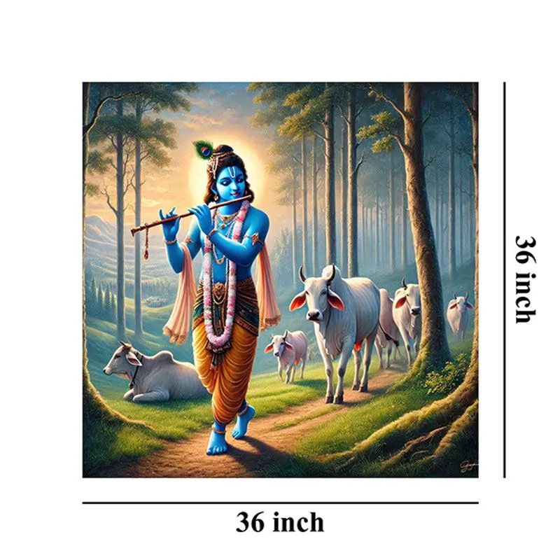 Krisgna Janardhana Wall Painting media 7