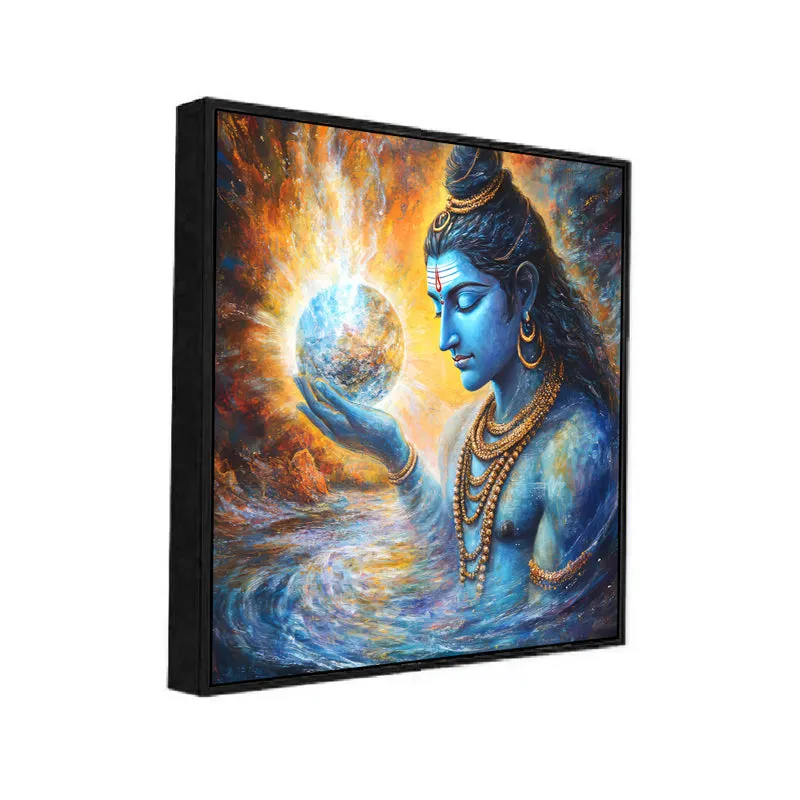Shiva Of Cosmos Canvas Wall Art With Frame media 3