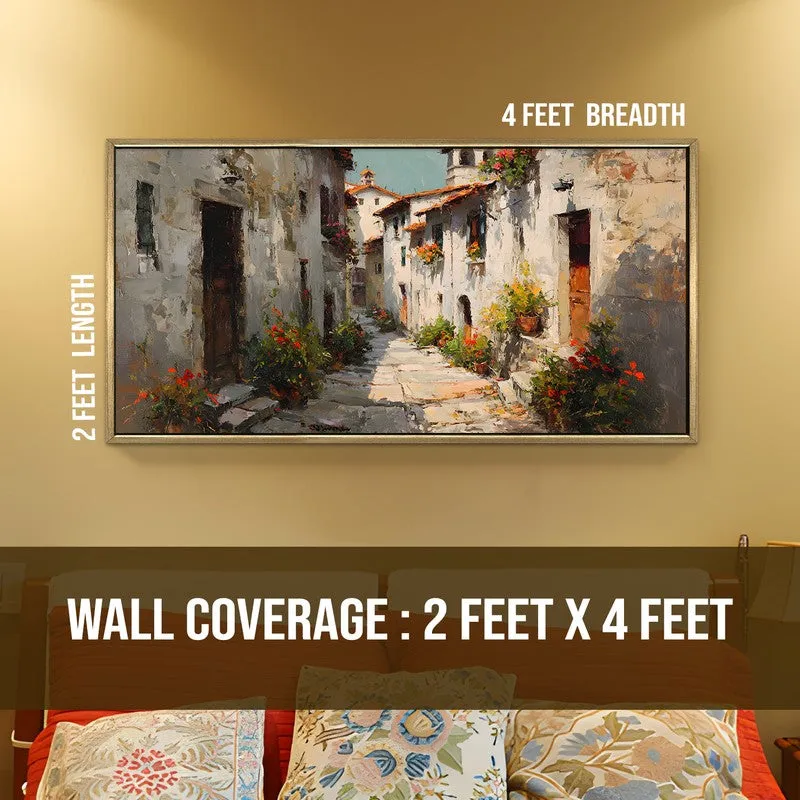 Teal Tales Canvas Wall Painting With Frame media 9
