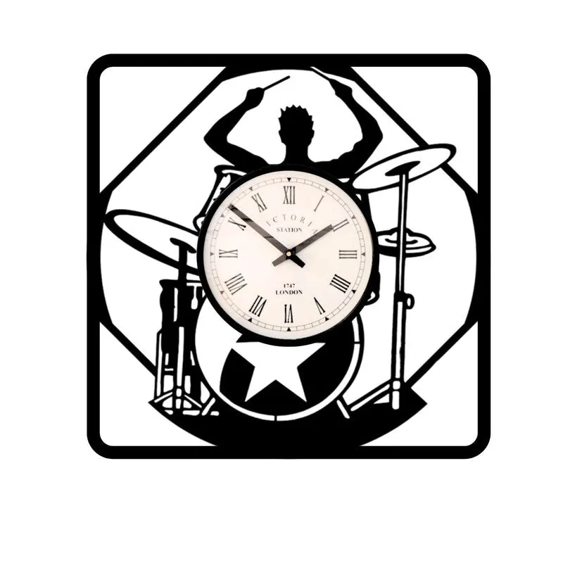 EchoWave Steel Analog Wall Clock - Black media 4