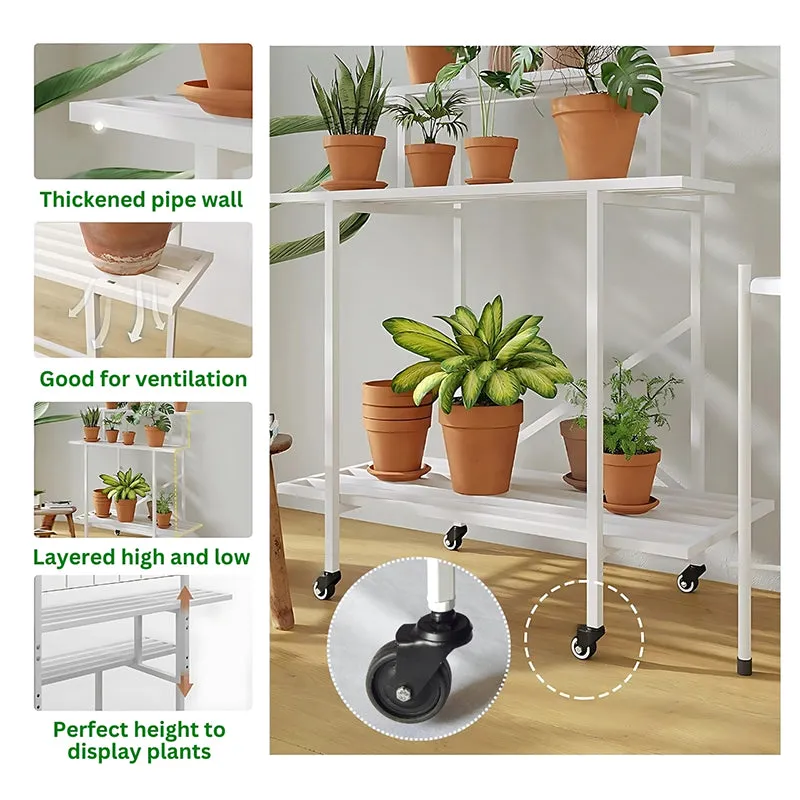 Lelia Metal Planter Stand - White media 4