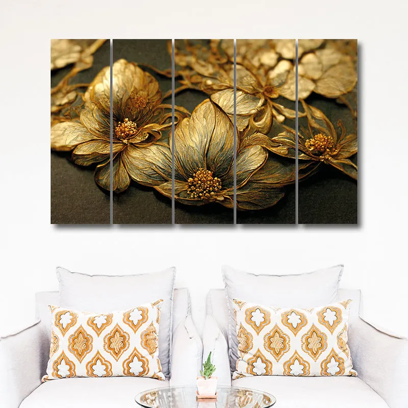 Auric Fiora III Canvas Wall Art - Set Of Five media 1