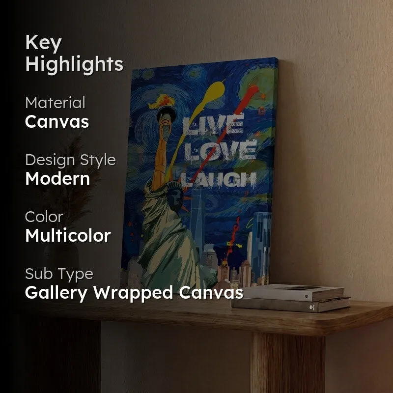 Live Love Laugh NYC Canvas Wall Painting media 2