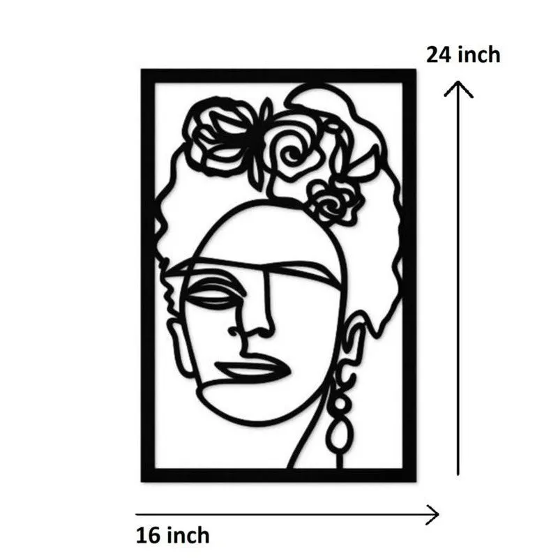 Frida Kahlo Abstract Black Iron Wall Accent media 5