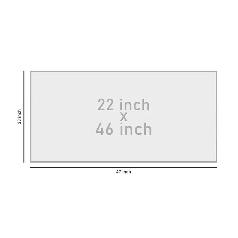 Simple rectangular wall art size diagram on a white background