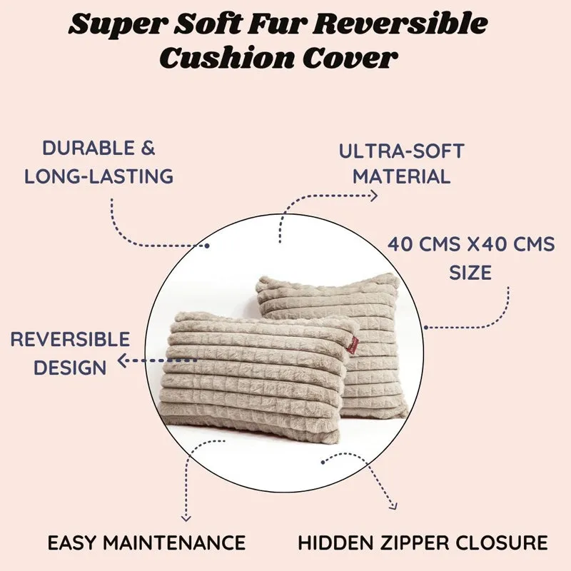 Frost Waffle Beige Cushion Cover (Square) Set of Two media 6