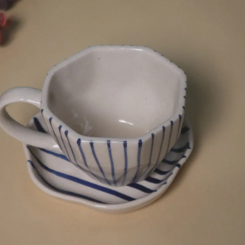Stripe Steam Cup & Saucer (200 ML) - Two Piece Set media 1
