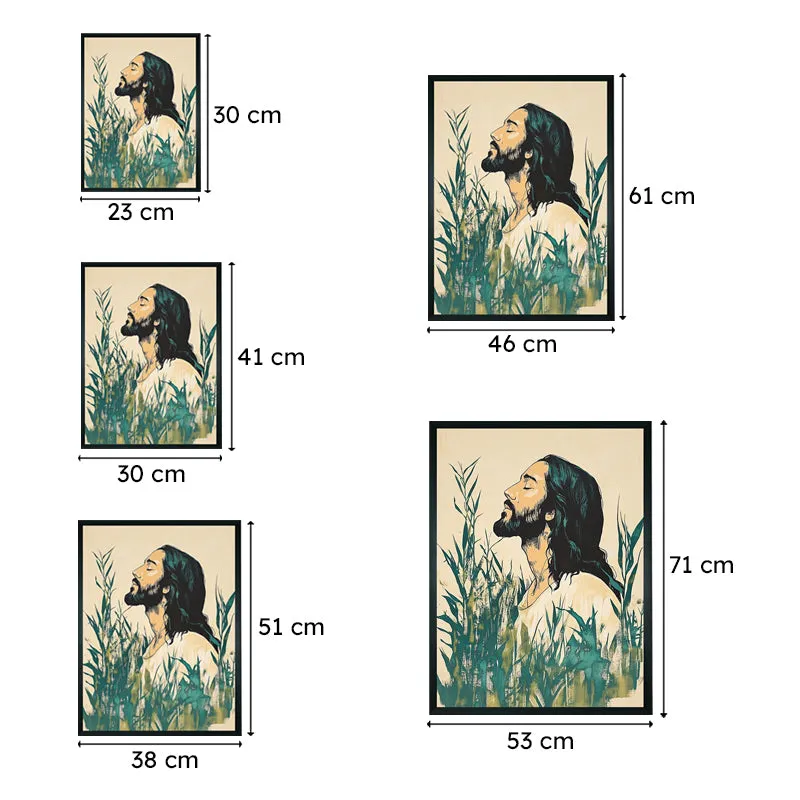 Contemplation Of Christ Wall Art With Resin Frame media 8