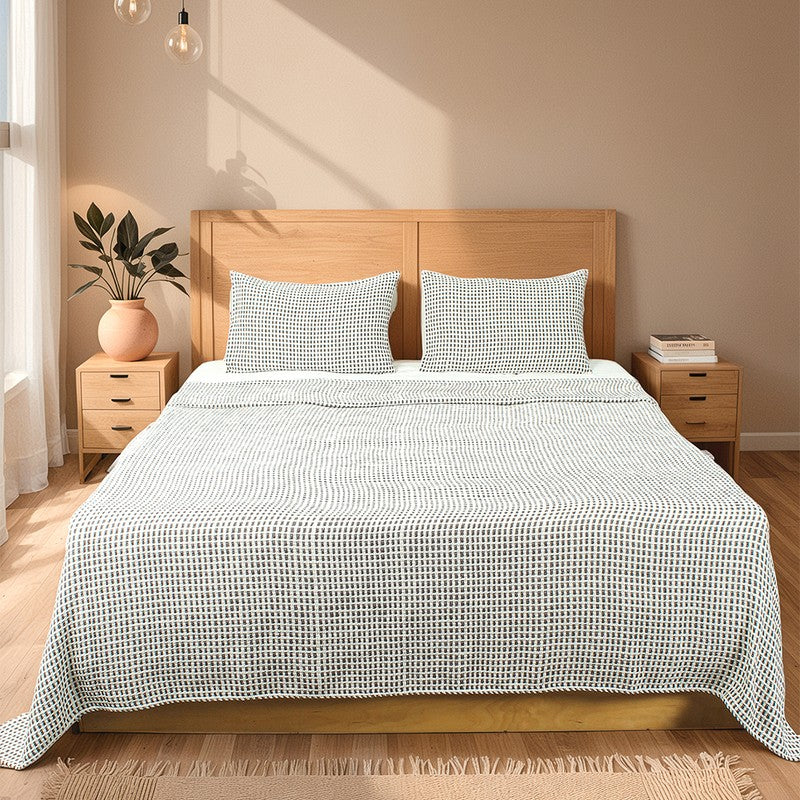 Elys Weave Tufted Bedcovers - Grey media 3