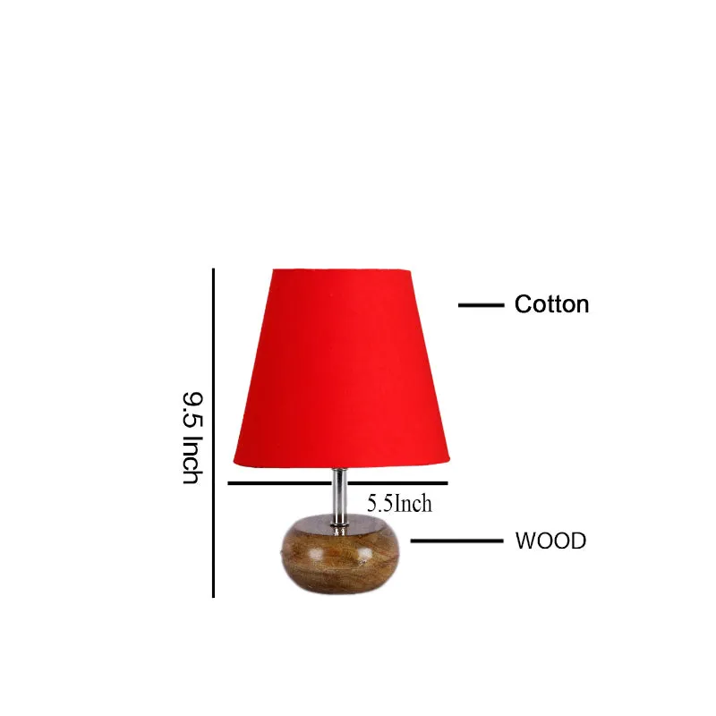 Astrova Fabric Table Lamp - Red,Brown media 5