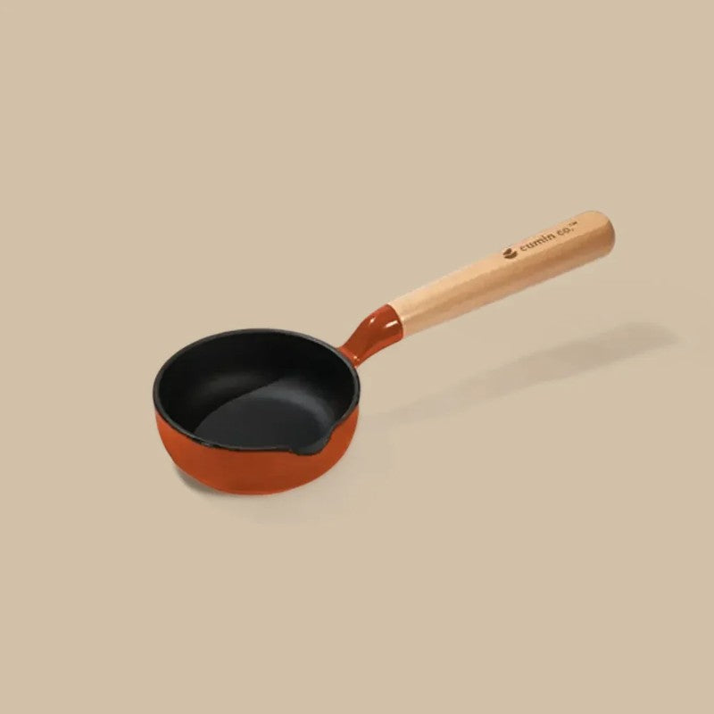 Cumin Co Enamel Cast Iron Tadka Pan (250 mL) - Rust media 4