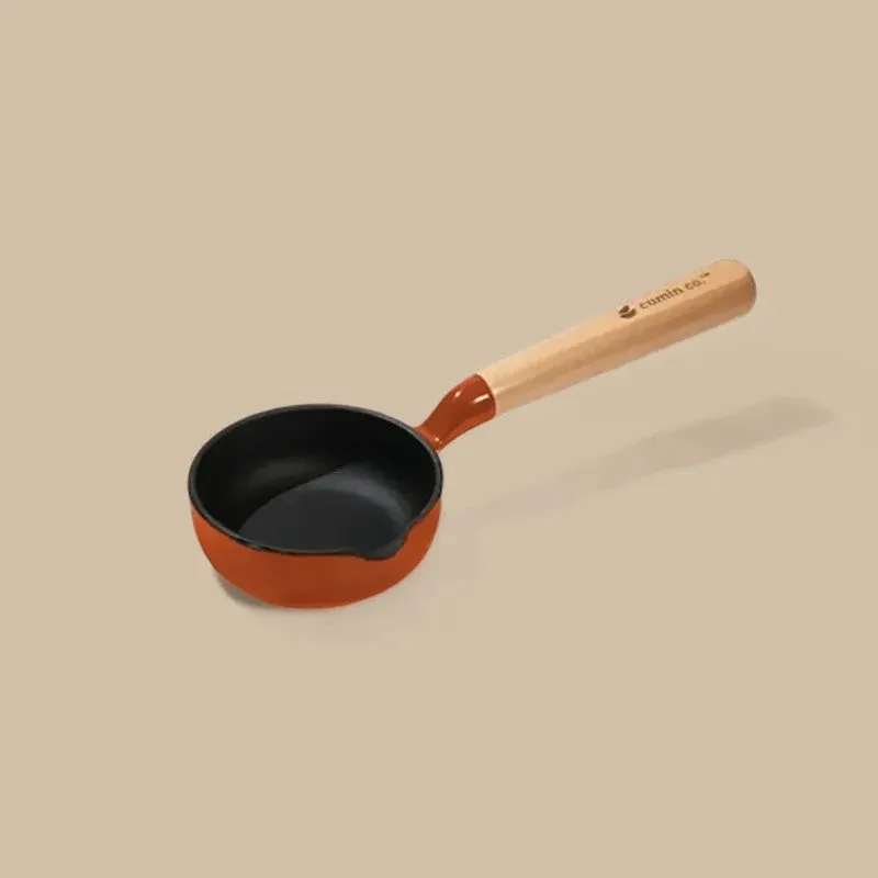 Cumin Co Enamel Cast Iron Tadka Pan (250 mL) - Rust media 4