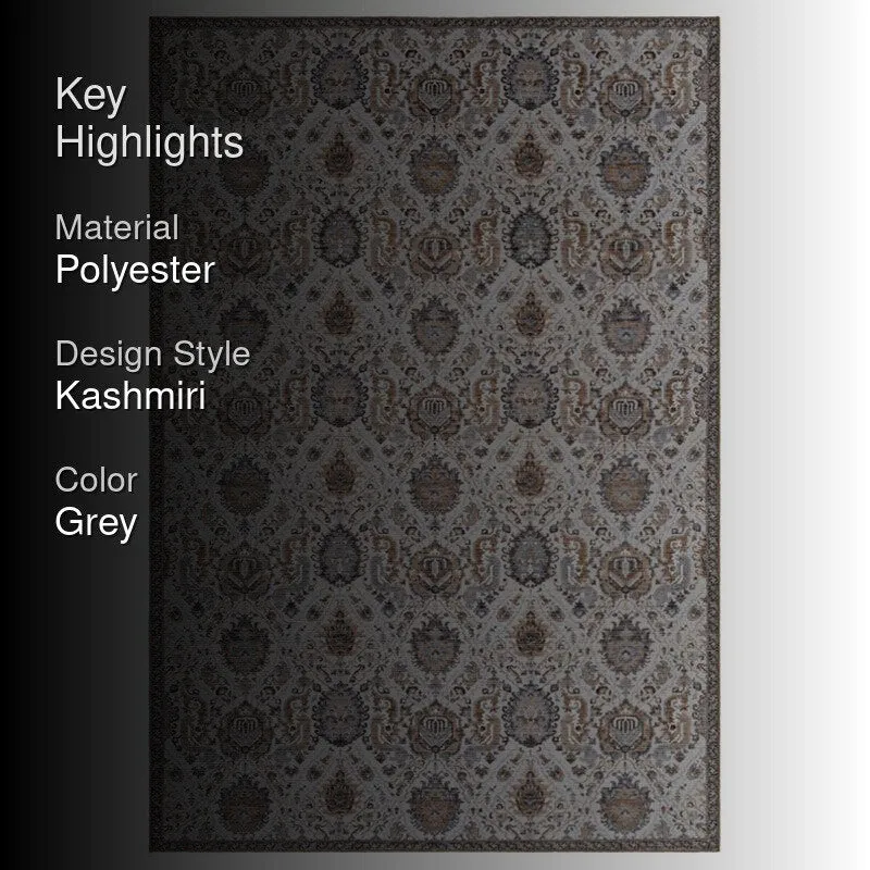 Daniyar Ethnic Carpet - Ash media 2
