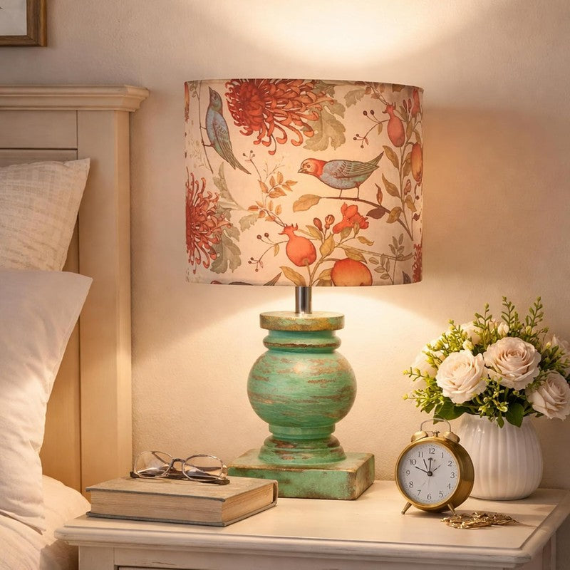 BirdWhirl Wooden Table Lamp
