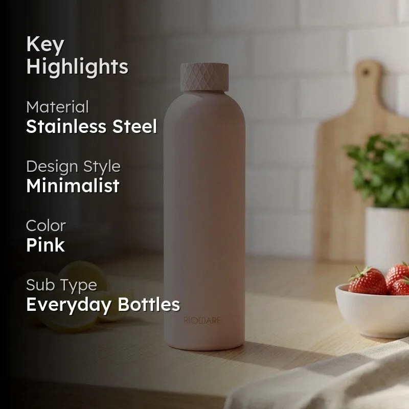 Rioware HydraLoop Water Bottle (Pink) - 750 mL media 2