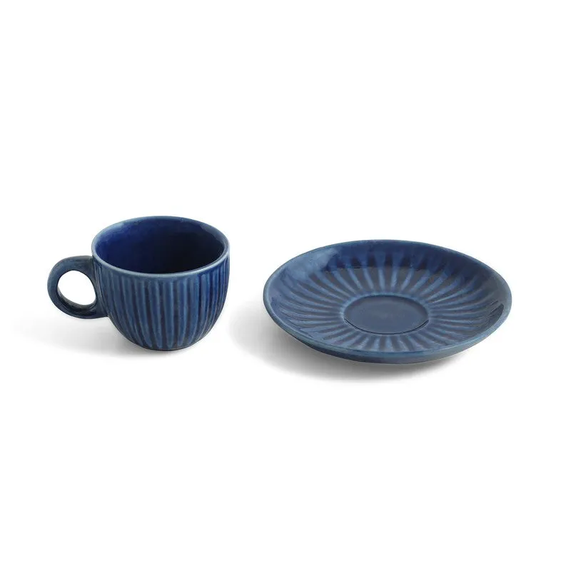 Midnight Ripped Cup & Saucer (150 Ml) - Set Of Six media 4