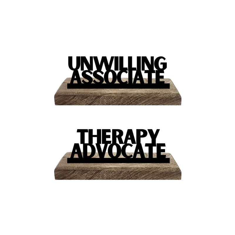 Therapy Advocate Typography Showpiece - Set Of Two media 4
