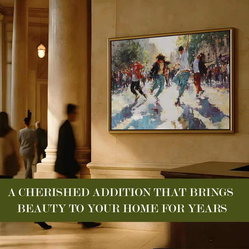 City Moves Canvas Wall Painting With Frame media 7
