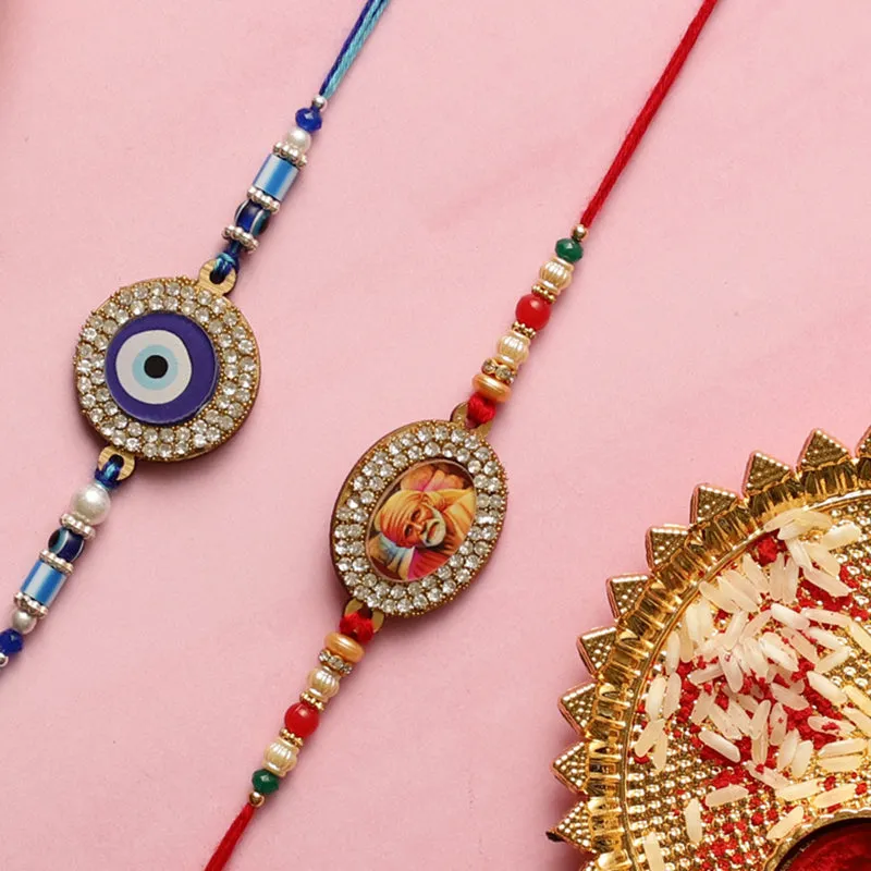 Sai Baba Rakhi with Roli Chawal - Three Piece Set media 3
