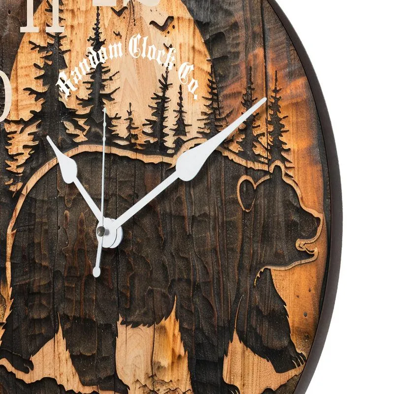 Momentus Analog Wooden Wall Clock media 6
