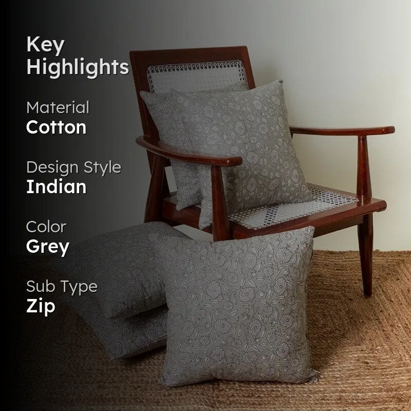 Merriana Cushion Cover (Grey) - Set Of Five media 2