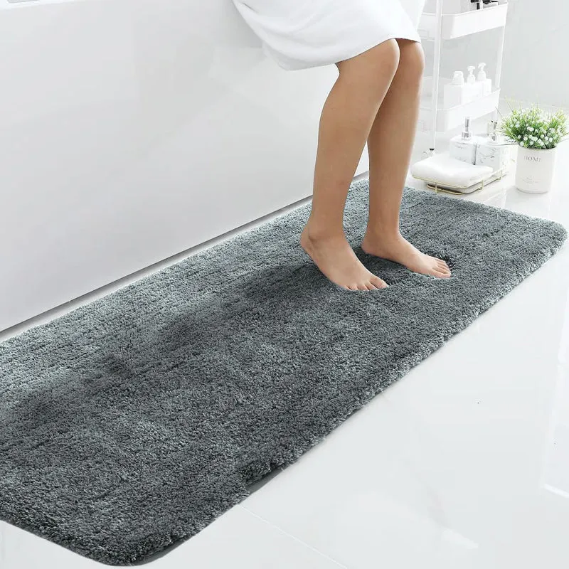 Vegas Luxe MicroFiber Runner Rug - Grey media 1