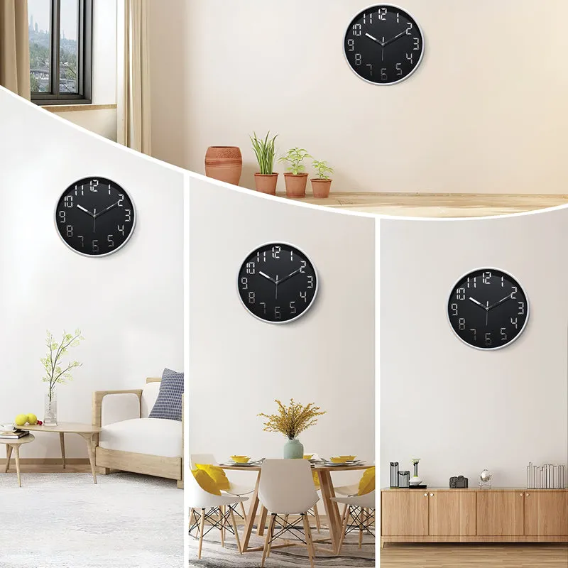 Centura Analog Wall Clock - Black, Grey media 7