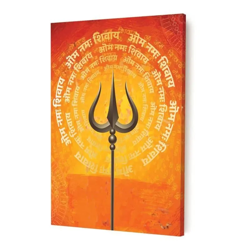 Trishool Mantra Wall Painting media 4