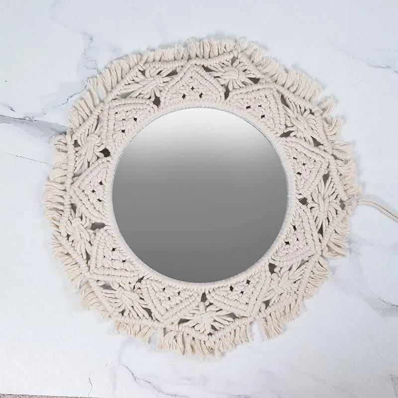 Tiburo Macrame Wall Mirror media 2