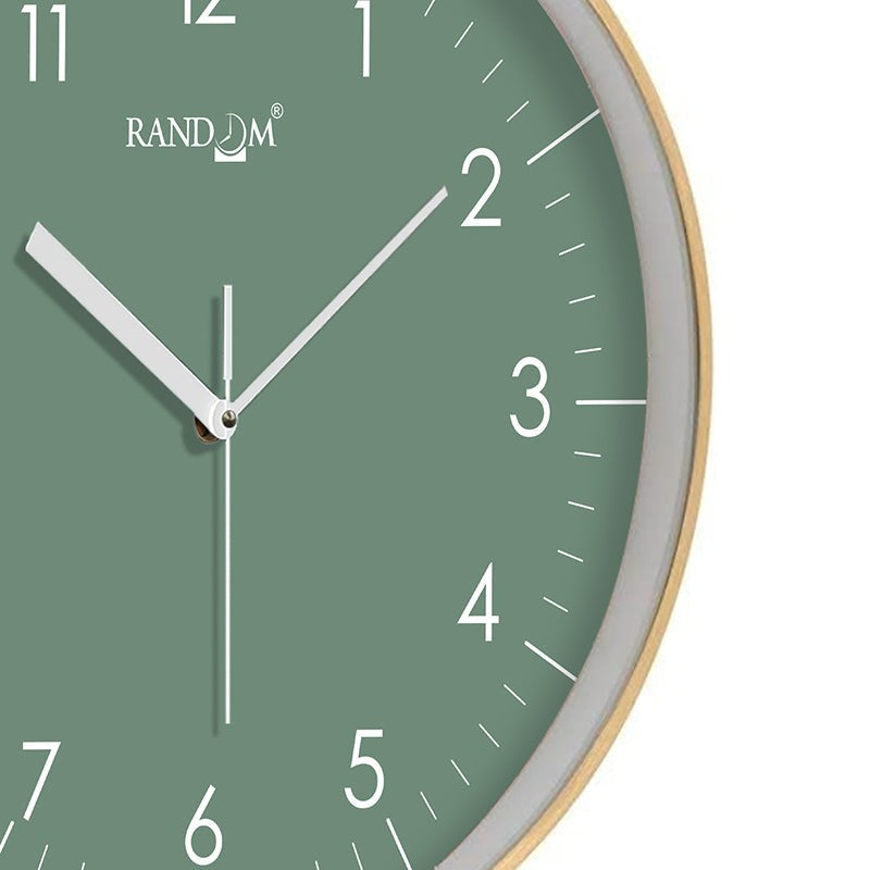 Benot Gold Analog Wall Clock - Green media 6