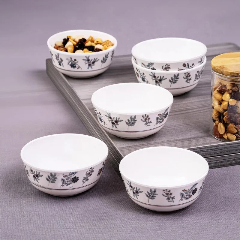 Melamine Floral Snack Bowls (160 Ml Each) - Set Of Six media 3