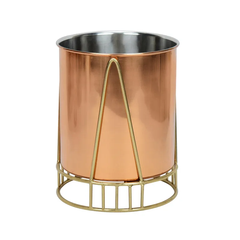 Zenva Stainless Steel Planter - Copper & Gold media 3
