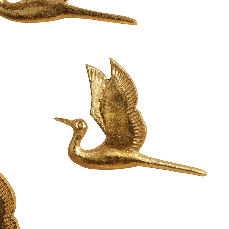Golden Flock Aluminium Wall Accents - Set Of Five media 4