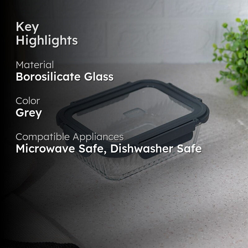 Gata Glass Lunch Box - 1040 ML media 2