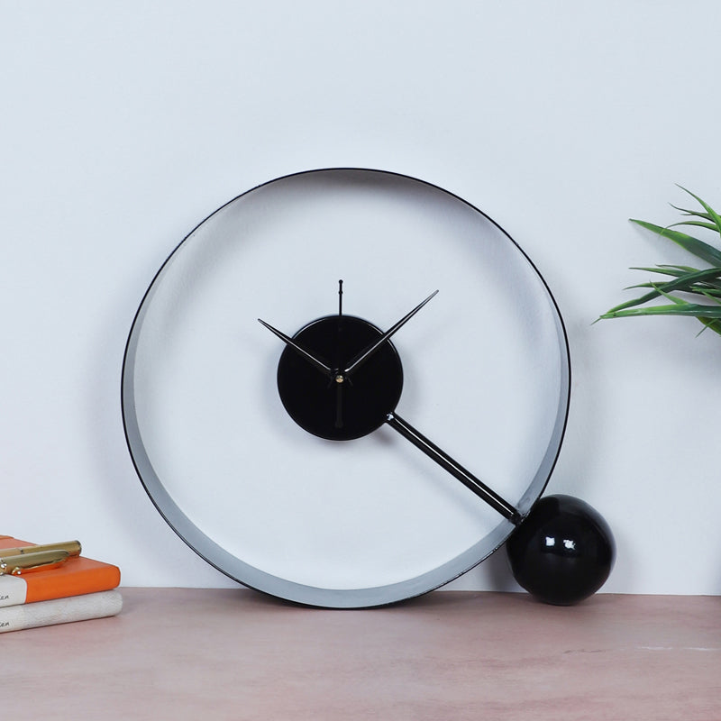 MonoTime Analog Table Clock - Black
