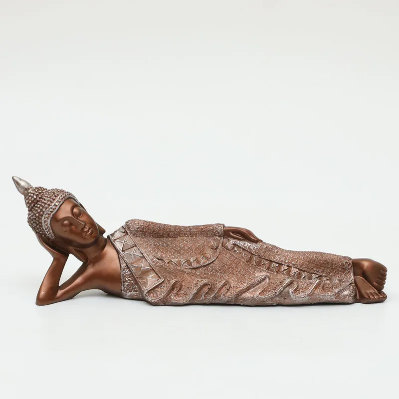 Buddha In Thought I Showpiece - Copper media 3