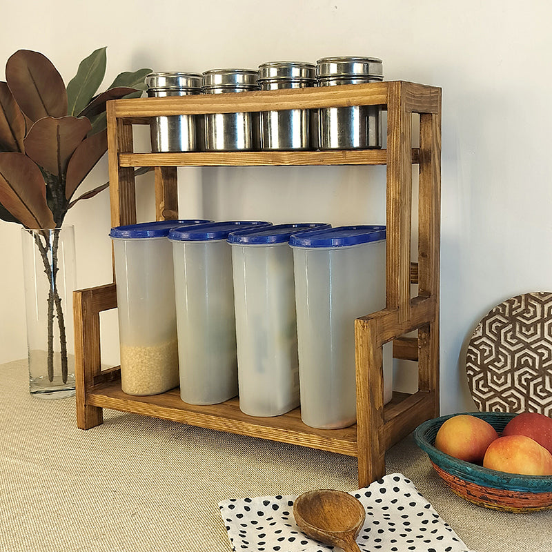 Retrova Wooden Kitchen Countertop Organiser media 3
