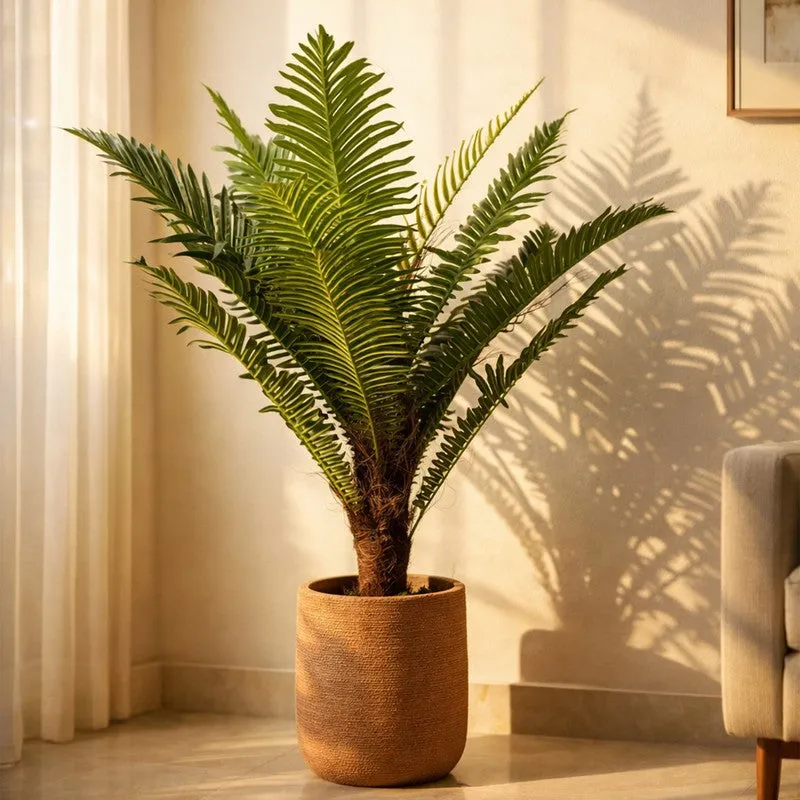 Pure Verde Palm Artificial Plant With Black Plastic Pot - 89 cm (2.9 ft) media 7