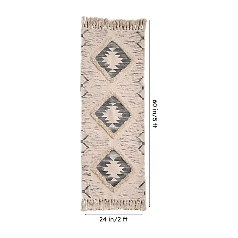 Boho Weave II Cotton Runner Rug - Black media 8