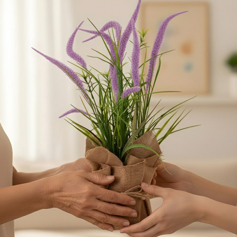 AarviDecor Violet Charm Silk Artificial Flowers media 3