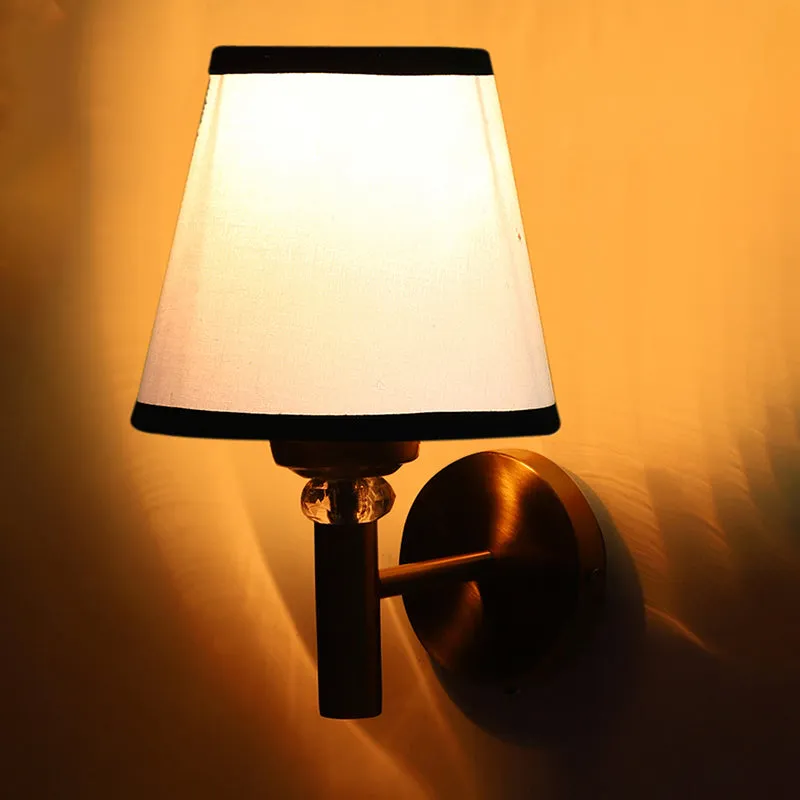 Aquilla Edge Steel & Cotton Wall Lamp - White media 4