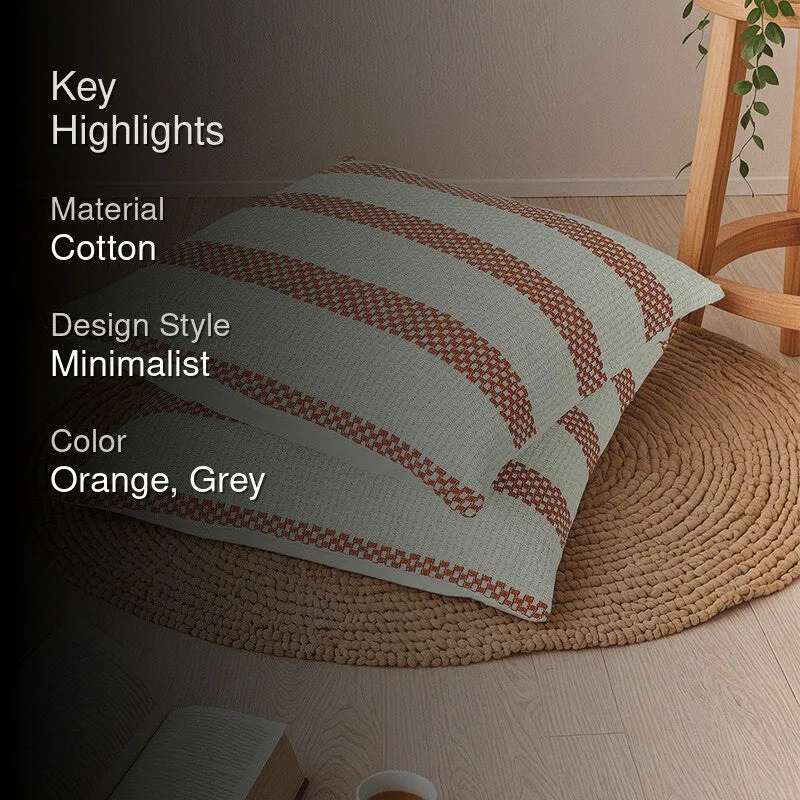 Zeyna Dream Cushion Cover (Orange,Grey) - Set Of Two media 2