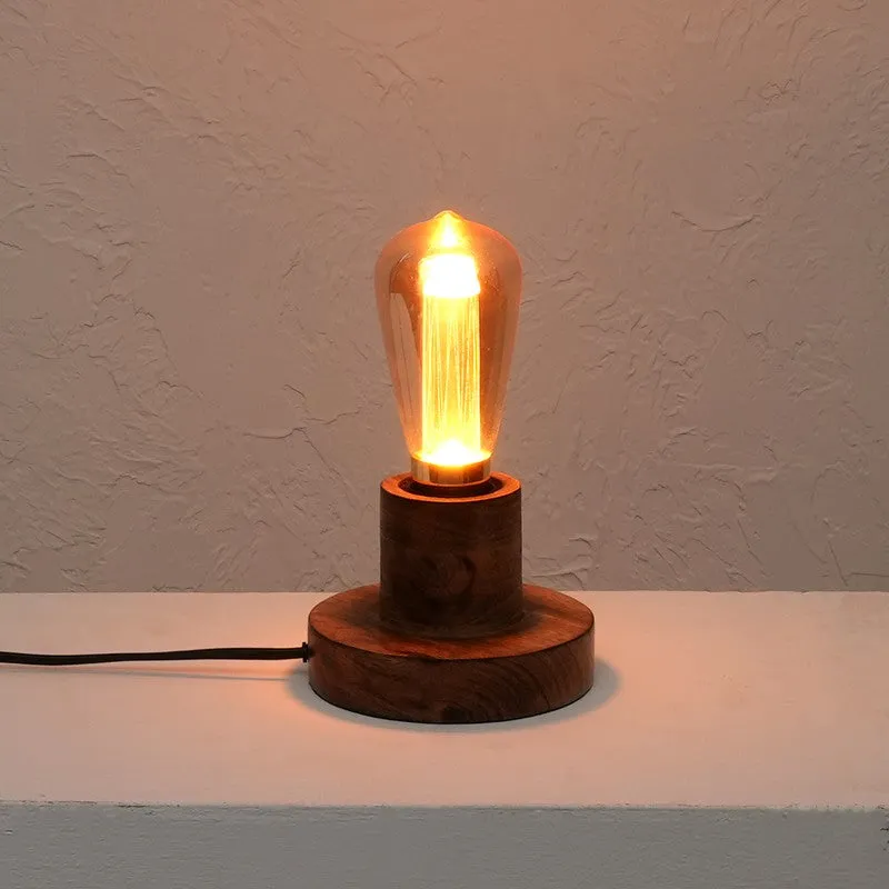 Fig Living Naked Bulb Glass Table Lamp - Brown media 7